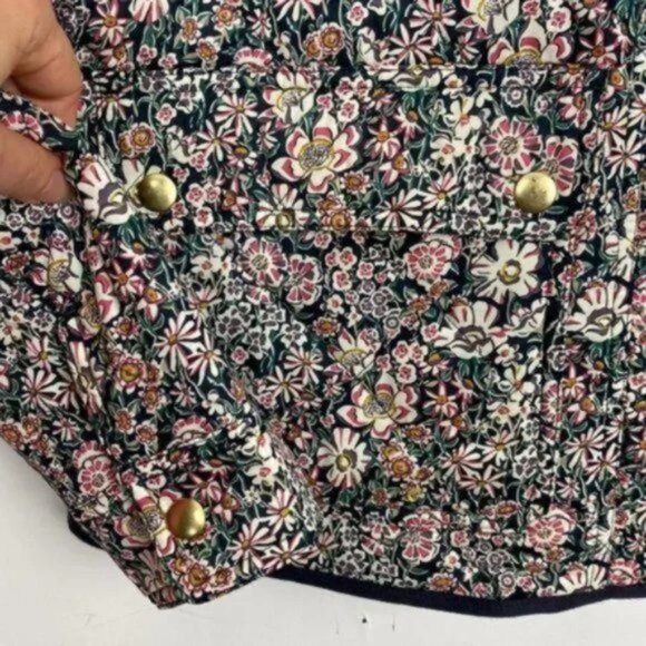 J.Crew x Liberty S Quilted Downtown Field Jacket Floral White Garden Print - Picture 9 of 12